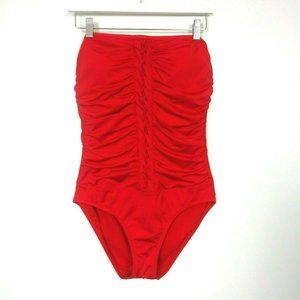 Jantzen Swim Suit Red Removable Strap Size 12